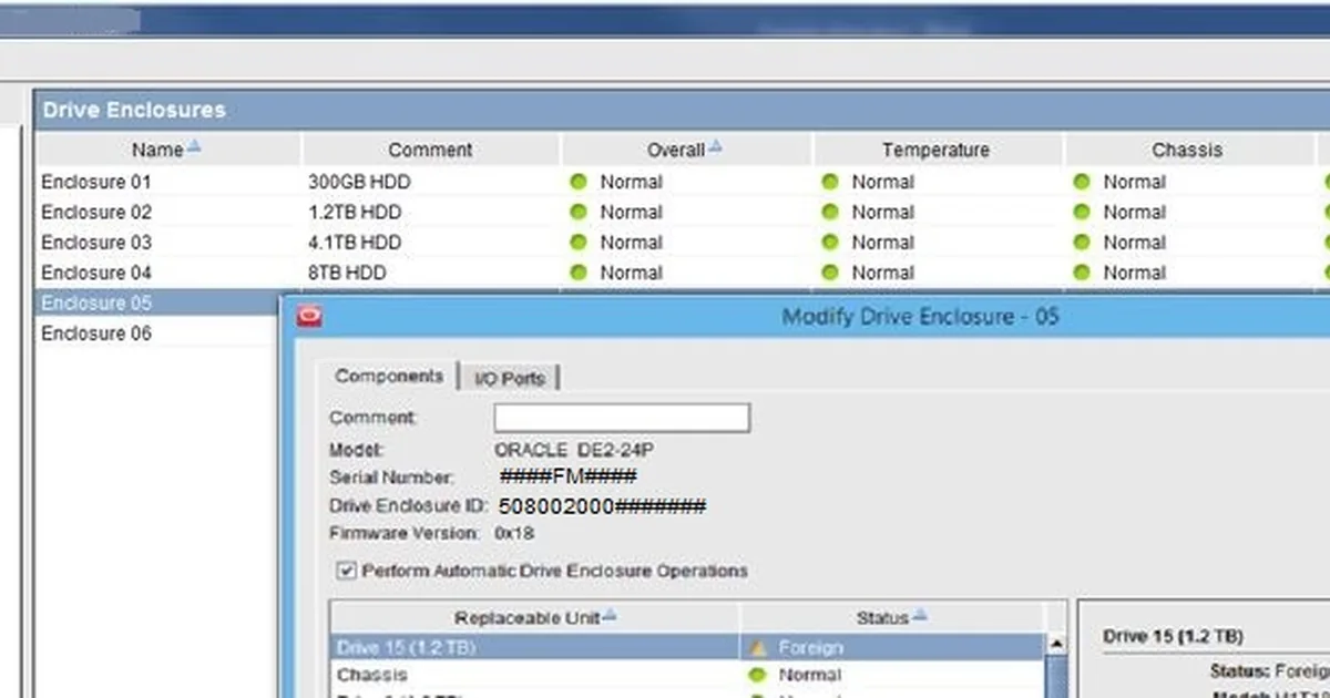 Oracle FS1-2 外部驱动器